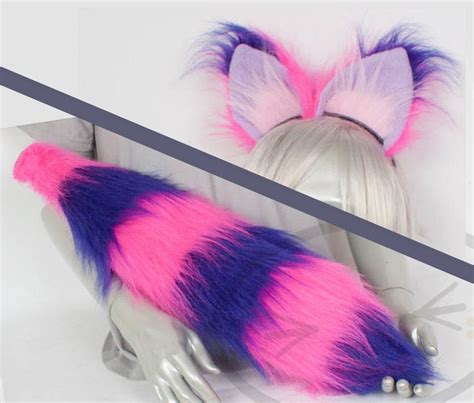 costume cat ears and tail|cheshire cat costume ears.